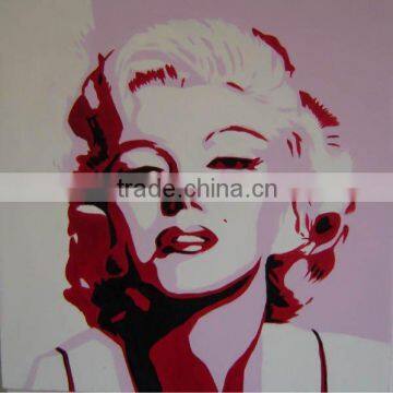 Pop art painting of Marilyn Monroe