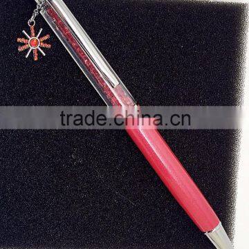 Beautiful Crystal Ball Pens With Sun Flower Pendant for Christmas Gifts or Wedding Gifts