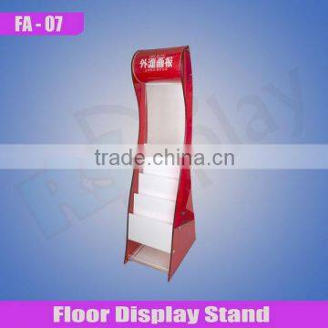 acrylic floor display stand for magazine