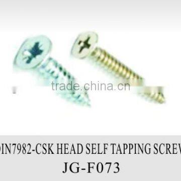 Carbon steel din 7982 CSK head self tapping screw