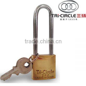 Tri-Circle Heavy Duty Brass Padlock With Long Shackle L262-265 photo-6