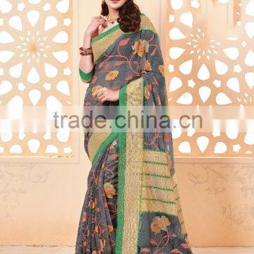 Royal Black Khadi Silk Saree/indian wedding reception wear sarees