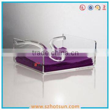 High quality clear bar napkin holder acrylic plastic napkin holder