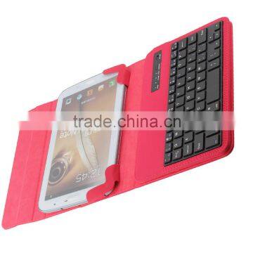 Red Universal Leather Case Flip Cover for 7 Inch Tablet Pu Stand Leather Keybord Case photo-3