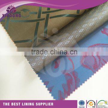 Polyester viscose two-tone Jacquard logo lining fabric for high-class brand garment