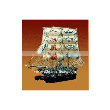 cloisonne enamel decoration ship