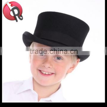 QUALITY CHILDS BLACK TOP HAT (satin lined)