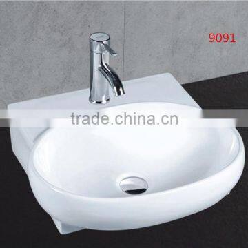 9091 Ceramic oval shaped wash basin