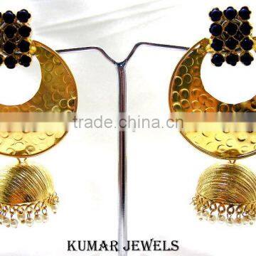 Big Golden Jhumka Earrings