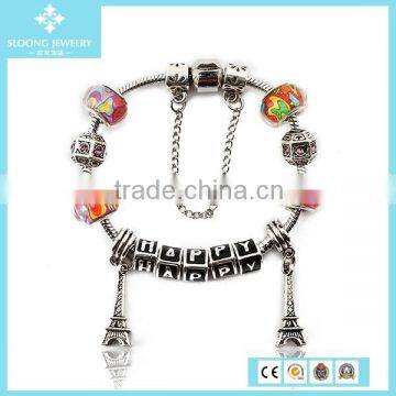 Fashion Eiffel Tower Shape HAPPY Letter Alloy Costume Aritificial Jewelry From China