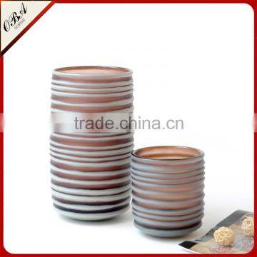 Wholesale Handmade Purple Cylindrical Glass Vase, Hand Carved Art Glass Flower Vase Bottle photo-2