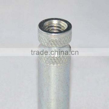 Stainless steel white Zinc plated CNC machining turning parts with internal thread