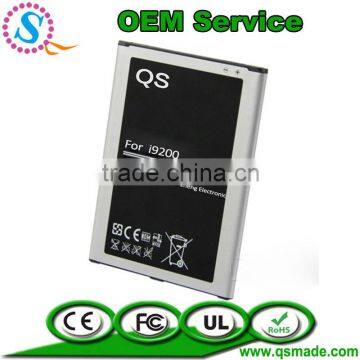 real capacity 3200mah battery high quality mobile phone battery for Samsung I9200 Mega6.3 B700BC