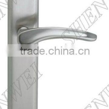 113-6098 SN aluminium door handle on plate