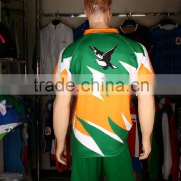 Green Color Sublimation Latest Rugby Jersey Uniform Shirts Design photo-3