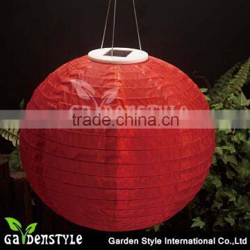 Item NO.80510 red dia 30.48cm hang garden party christmas LED lantern solar