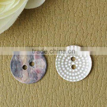 painting lasered dots 2 holes natural Japanese akoya shell buttons