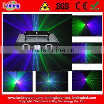 150mW Green & Violet Double Tunnel stage lighting