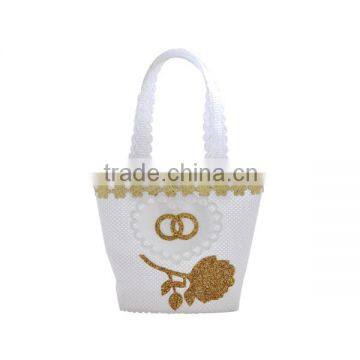 Printed golden Rose decorative wedding candy bag