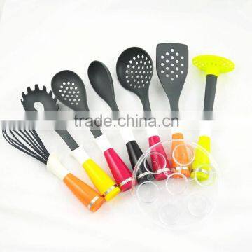 2015 Fashion colourful mini PP+nylon kitchen utensil set nylon kitchen tools, cook ware set,7pcs nylon kitchen tools set NL71