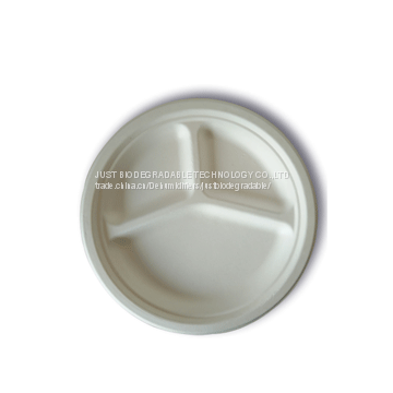 JUST Disposable Compostable Tableware 3Compartment Plate10