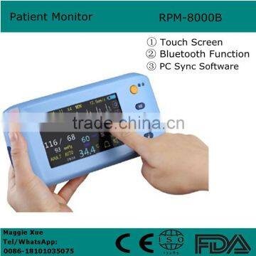 carejoy PC Synchronization software Touch Screen 5 parameter Patient Monitor with bluetooth function optional bluetooth printer