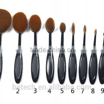 Oval Brush Set 10 Pcs Soft Toothbrush Makeup Sets