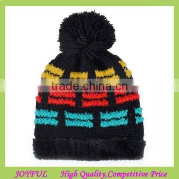 New striped winter hat women's hat