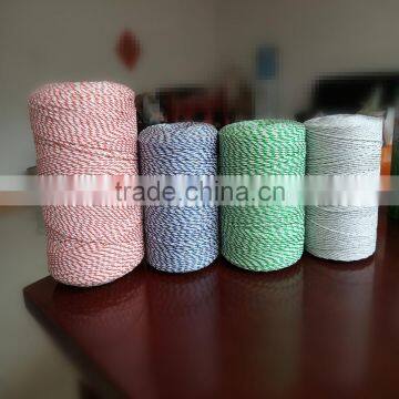 twisted polywire farm animal fence /plastic steel rope taian longqi/sheep net