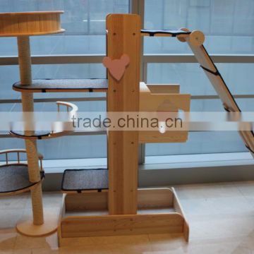 Luxury delux wooden cat tree tower for sale