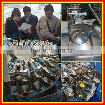 chicken egg peeling machine 8000pcs/h on Bakery exhibition +86-133-3371-9169