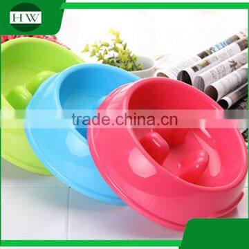 travel portable colorful plastic anti choke food dog cat slowing eating pet bowl