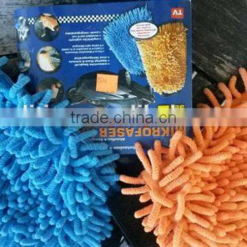 Greenwell 1 Polyester One Side Chenille Microfiber Car Cleaning Glove Car Mirror Gloves Car Wash Glove photo-5