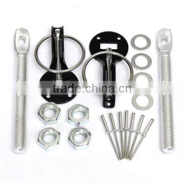 Audew 2015 New Race Rally Design Flush Hood Mount Bonnet Latch Catch Pin Key Locking Kit 4 COLORS photo-4
