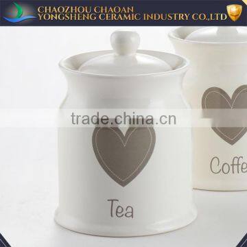 YSca0087-01 Set of 3 Home Sweet Heart Ceramic Canister for Kitchen photo-2