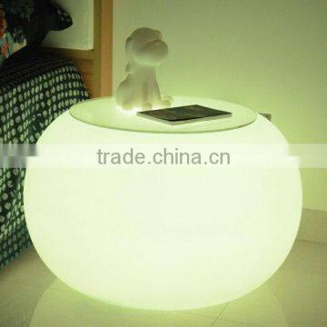 PE rechargeable remoted controlled decorative led glowing tables