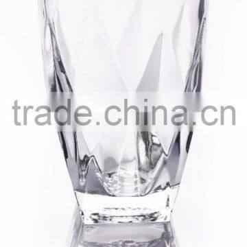 Clear Glass Cup With Machine Made Lotus Pattern for Drinking photo-2