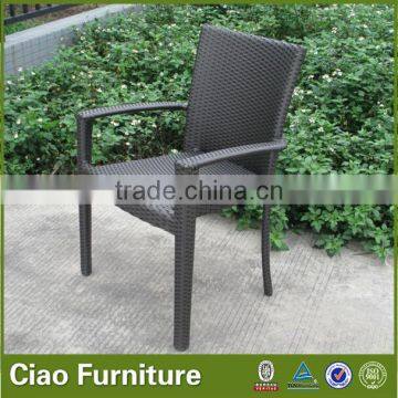 Outdoor PE Rattan Furniture Garden Arm Chair With Cushion photo-2