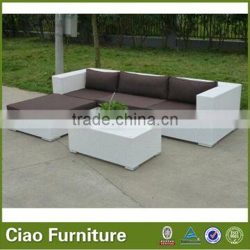 Rattan outdoor furniture sectional sofa with cushion