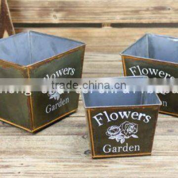 HOT!!! Decorative metal square flowerpots