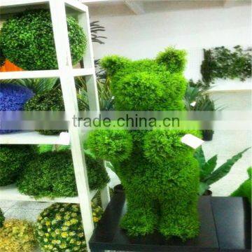 Artificial Green Topiary Plant Grass Animal Ornaments photo-6