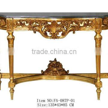 Hot sale Classical European Style Console Table with Wood or Marble Top