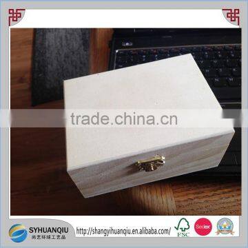 unfinished handmade polished wooden gift box