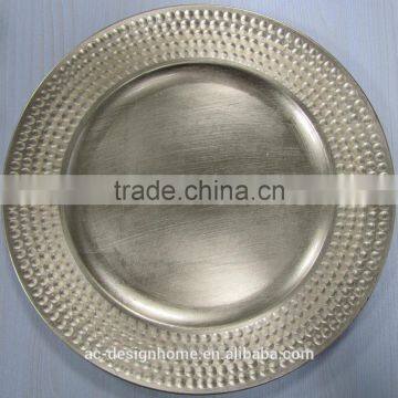 GOLD FOIL PP PLASTIC CHARGER PLATE