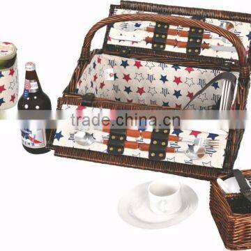 White Handle Cutlery Handheld Vintage Fruit Crate Basket photo-6