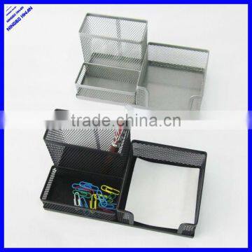 4 divided compartment metal mesh desk organizers