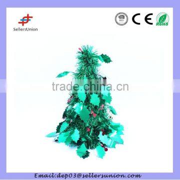 2015 PET moving Christmas decoration, mini crystal Christmas tree