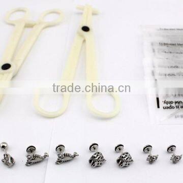 Body Piercing Kit 14G Belly Rings Tongue Targus Ear Eyebrow Nipple Lip Nose