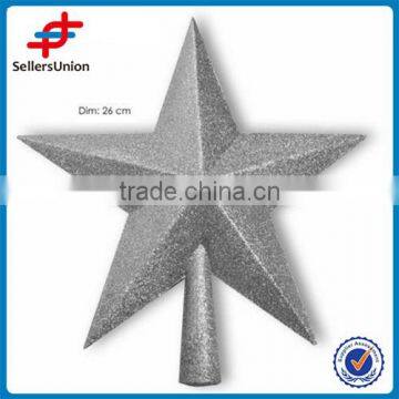 Color printing Silver star shape christmas tree decoration