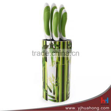 6pcs ABS Handle Color Printing Kitchen Knife Set With Block photo-2